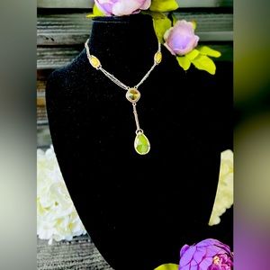 Vintage Silver Teardrop Necklace